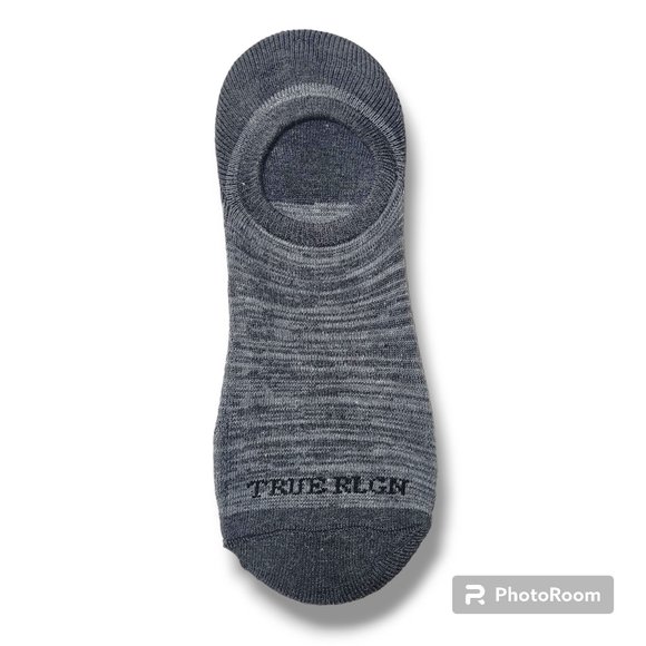 TRUE RELIGION 6 Pack No Show Sock Liners heather Grey Scale Black White … - Picture 9 of 11